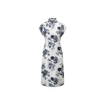 Shanghai Tang Floral-print Cotton Qipao