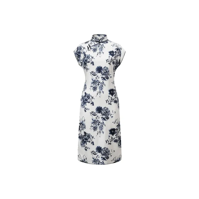 Shanghai Tang Floral-print Cotton Qipao-0