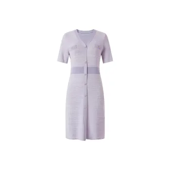 JZ. ANNAKRO Short Sleeved Dresses Women's Light Purple