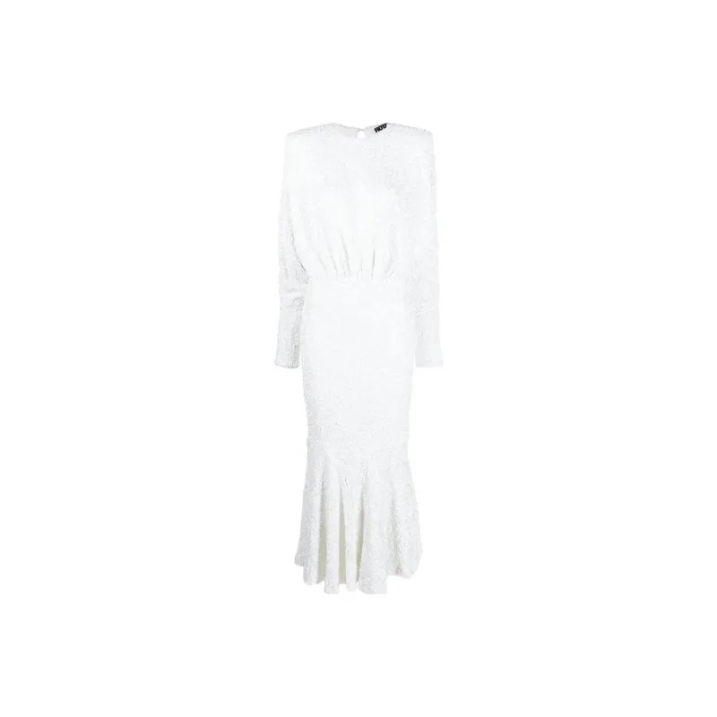 Rotate Long-Sleeved Dresses Women's White-0