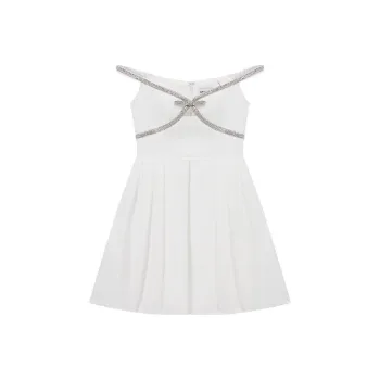 Self portrait Diamanté trim Off shoulder Minidress