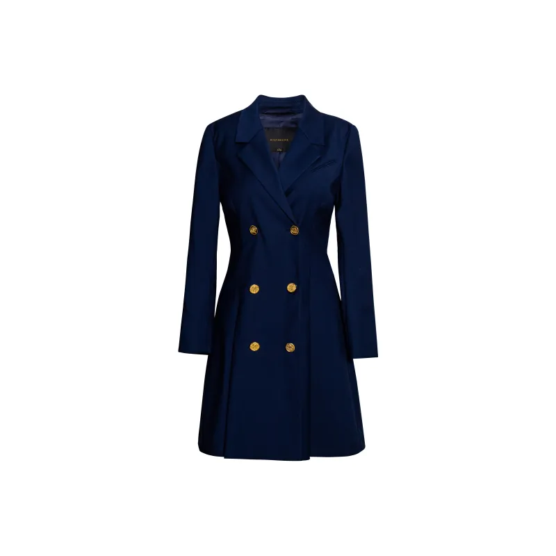 ROEYSHOUSE Long Sleeved Dresses Women's Dark Blue-0