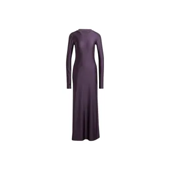 Adidas Originals Elongated Dress Long Sleeved Dresses Women's Purple