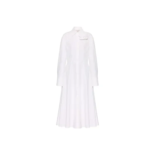 Valentino Compact Popeline Long-Sleeved Shirt Dress
