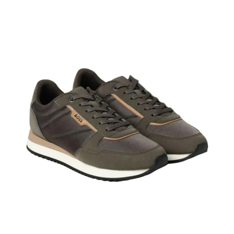 HUGO BOSS Low Top Casual Shoes Men's Dark Green-2