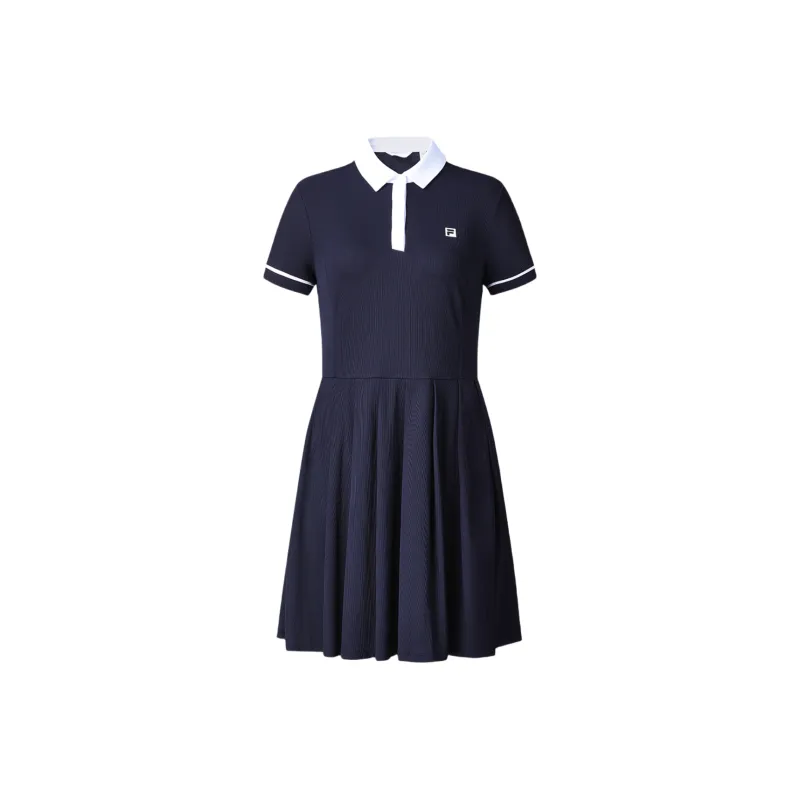 FILA SS24 Short Sleeved Dresses Women's Tide Blue-0
