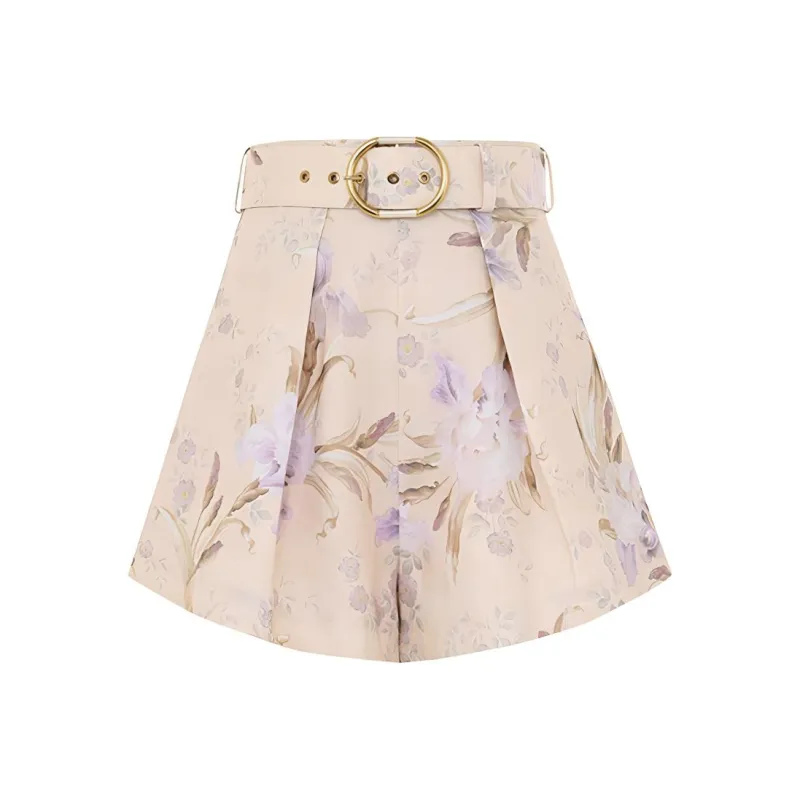 Zimmermann Eden Buckle Belt Shorts-0