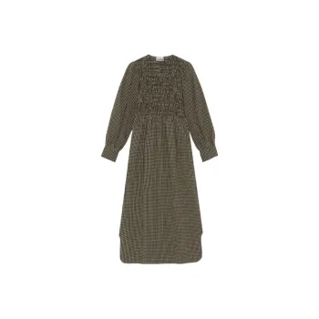 GANNI Long-Sleeved Dresses Women's Olive Green