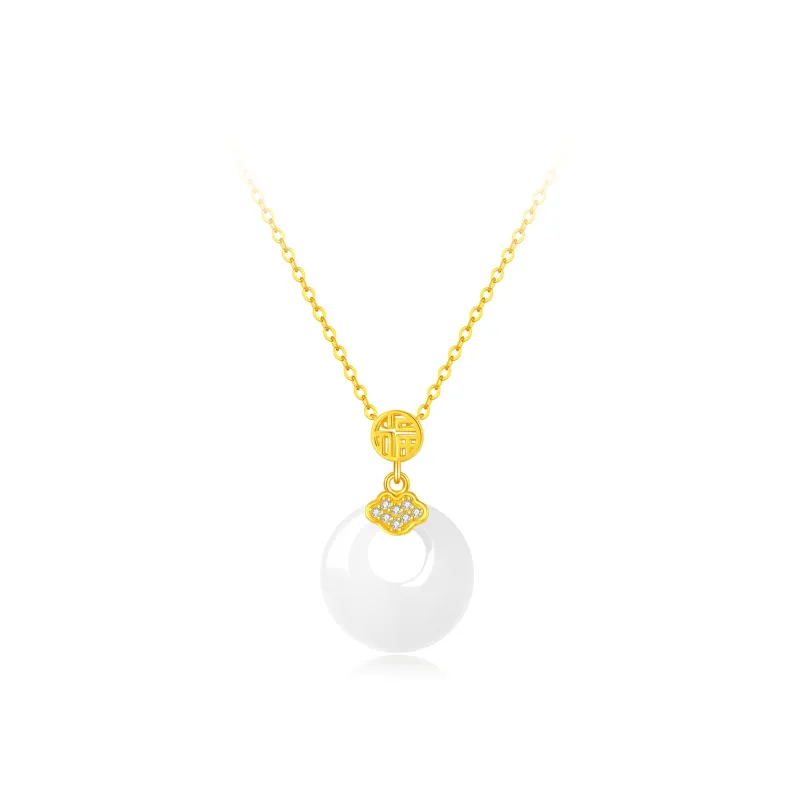 Love Link Processing Chalcedony Necklaces Women's-0