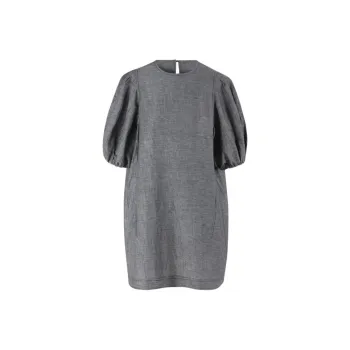 III VIVINIKO Short Sleeved Dress Women's Black Gray With Print