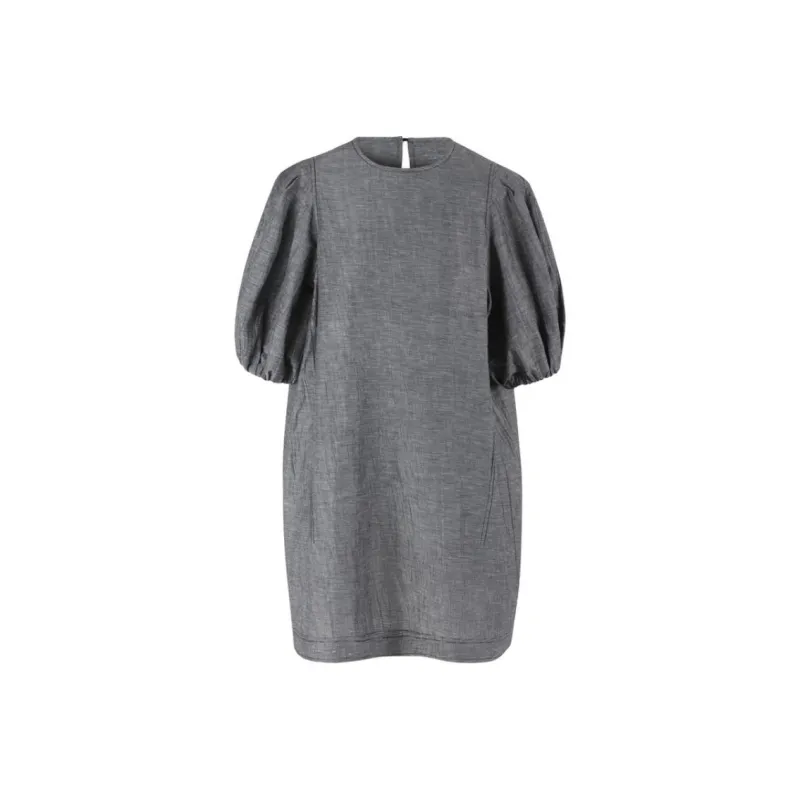 III VIVINIKO Short Sleeved Dress Women's Black Gray With Print-0