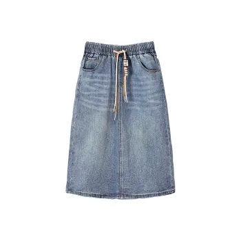 TOUCH Denim Long Skirt Women's Light Blue