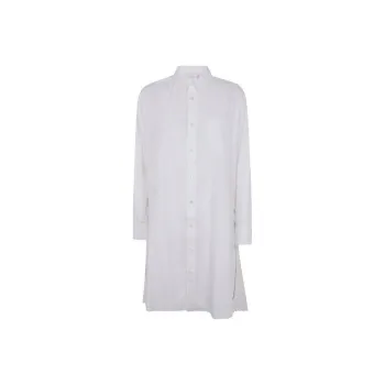 Sacai Pleated Zip Detailed Midi Shirt Dress