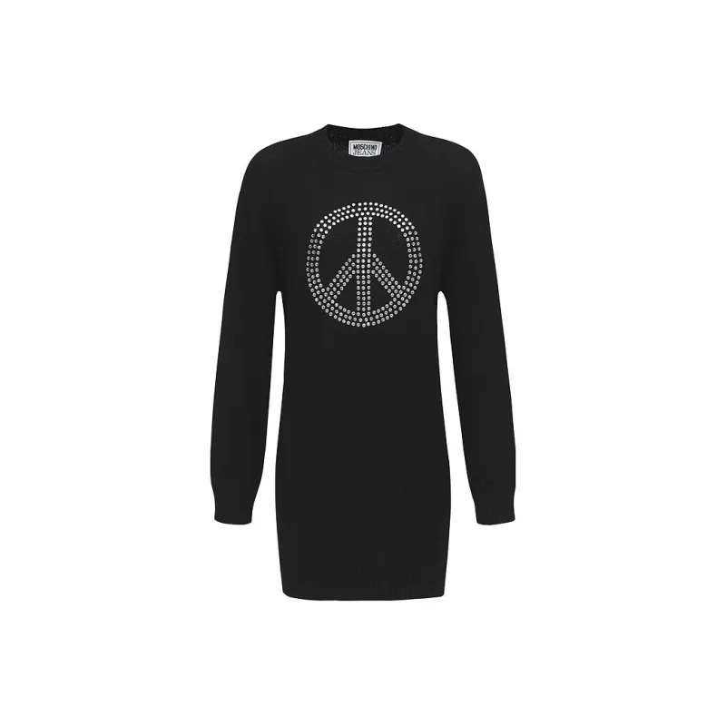 MOSCHINO Peace Symbol Short Oversized Dress-4