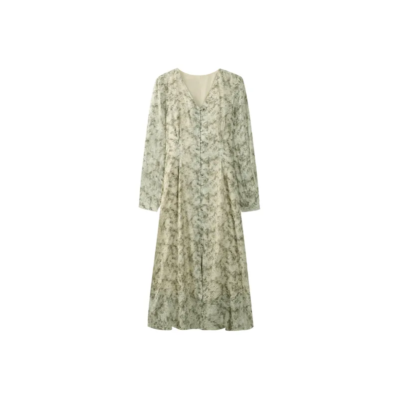 THE SEA LIFE Long Sleeved Dress Women's Moss Green-0
