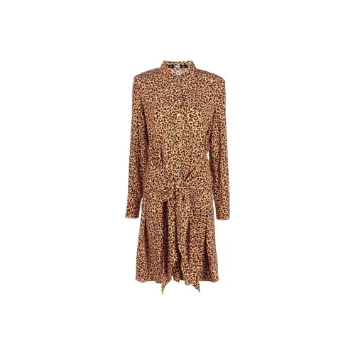 KARL LAGERFELD / Karl Lagerfeld Jeans Leopard-print Tie-waist Shirtdress
