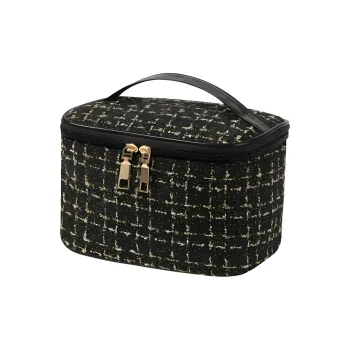 Love Of Wormwood Chanel Inspired Portable Makeup Bag Large Capacity Storage Modern Minimalist Style