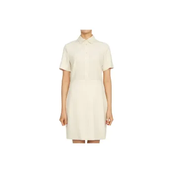 THEORY Short Sleeved Dress Women's Beige