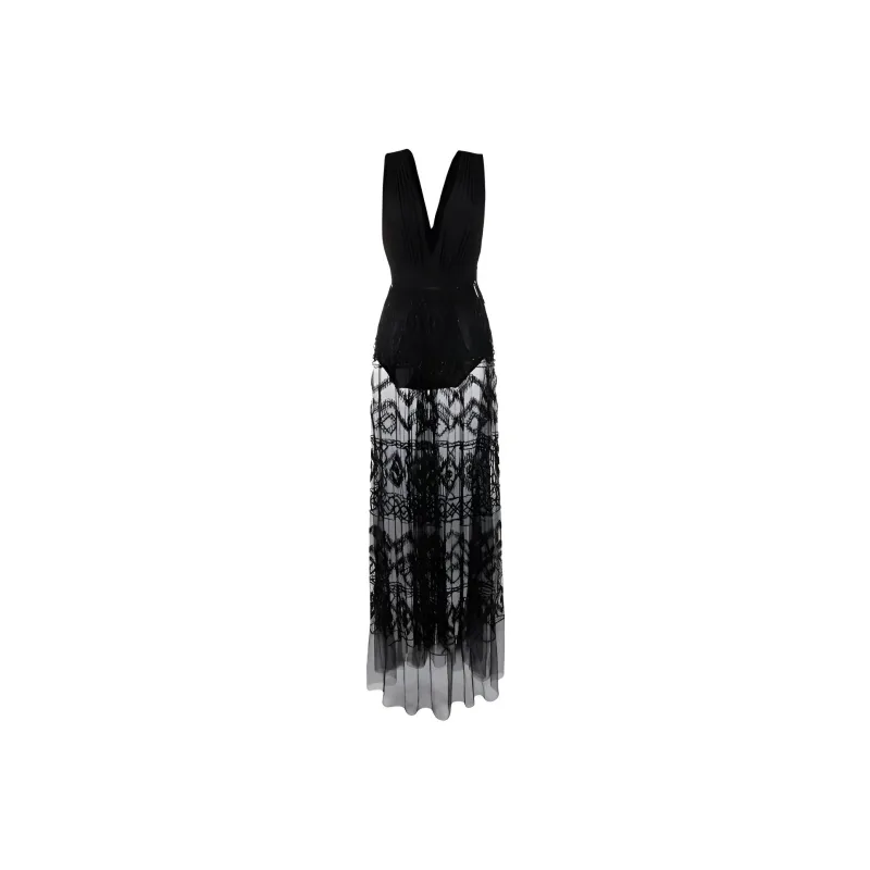 Elisabetta Franchi Sleeveless Dresses Women's Black-0