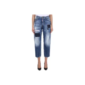 DSQUARED 2 Boston Straight Leg Distressed Jeans