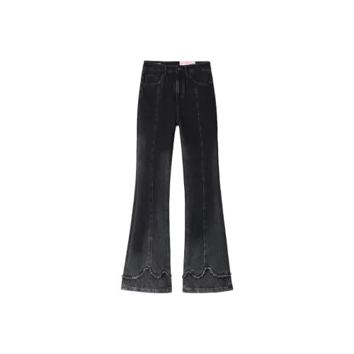 ABLE JEANS Women's Charcoal Black Washed Black