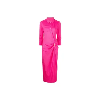 Jacquemus Jocou Gathered Buckle-embellished Dress