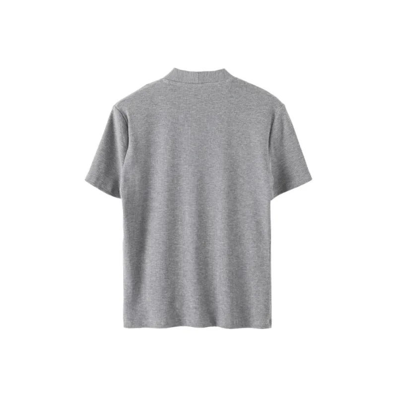 Late White T Shirts Women's Gray-1