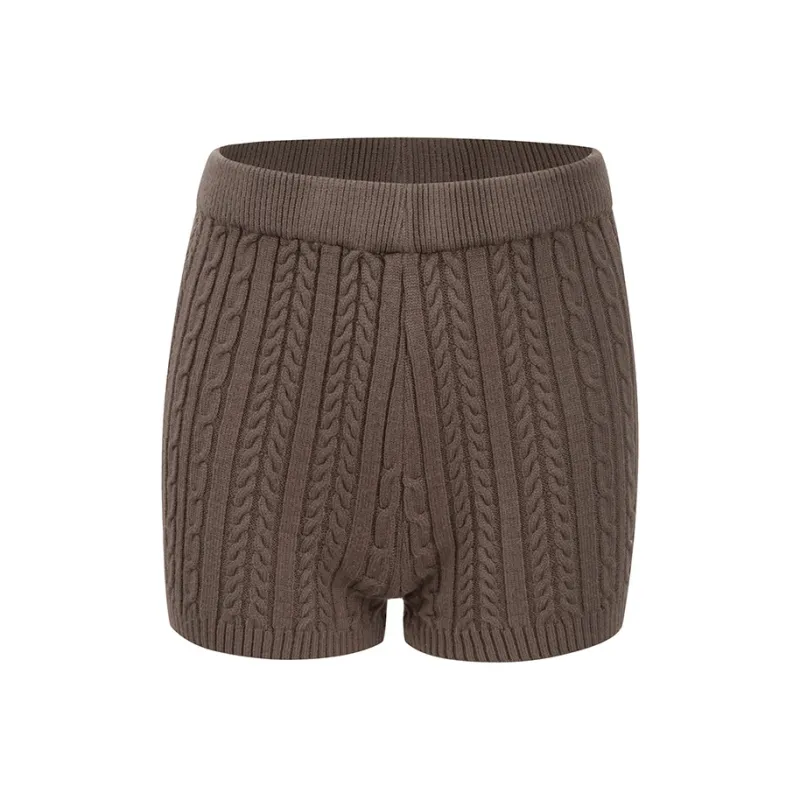 Ariseism Basic Versatile Solid Color Knitted Shorts Fall New Arrival Comfortable Pants Women's-12