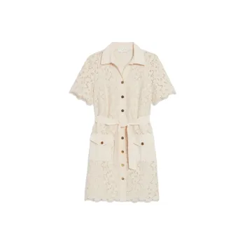 Sandro Short-Sleeved Dresses Women's Light Brown