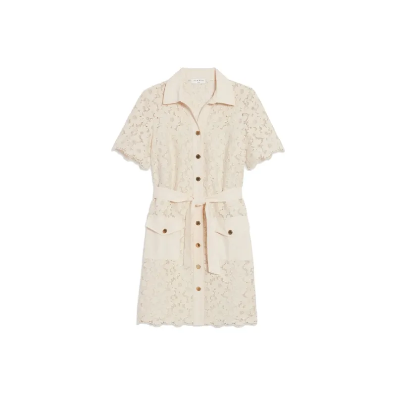 Sandro Short-Sleeved Dresses Women's Light Brown-0