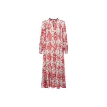 DVF Diane Von Furstenberg SS24 Long-Sleeved Dresses Women's Cherry Blossom Pink