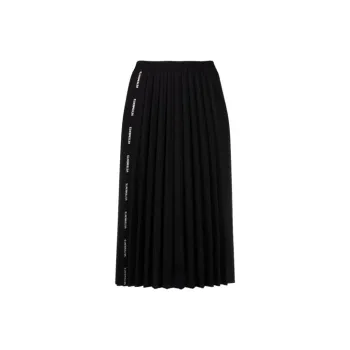Vetements Plissee Logo Skirt 'Black'