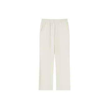 QIAODAN Knitted Sports Pants Women's Cream White