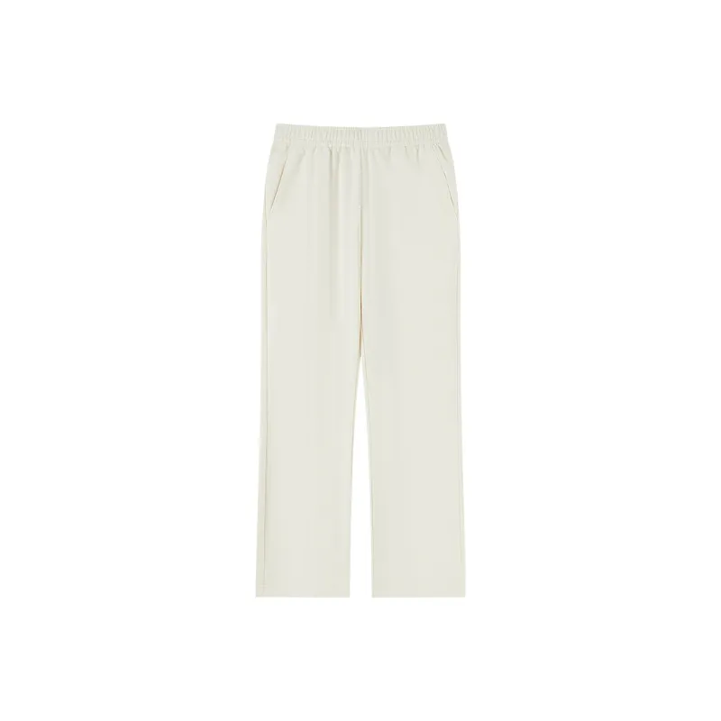 QIAODAN Knitted Sports Pants Women's Cream White-0