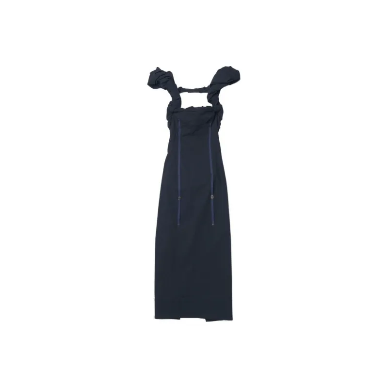 Jacquemus La Robe Crema Dress Navy-0