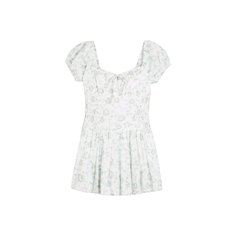Hollister Short Sleeved Dresses Women's White Floral-0