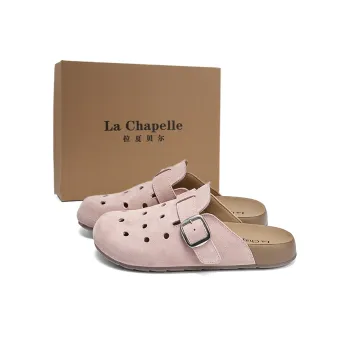 La Chapelle Cut Out Antibacterial Slip Resistant Abrasion Resistant Odor Resistant Closed Toe Slippers Women's Pink