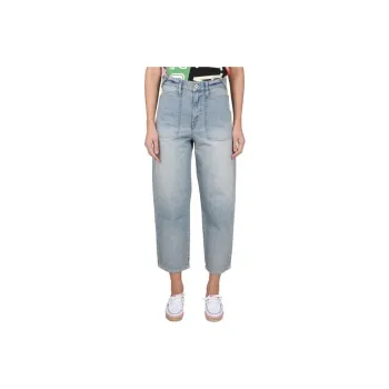 KENZO High-Rise Logo Patch Jeans