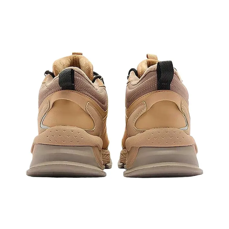 QIAODAN Lightweight And Wear resistant High Top Outdoor Shoes Men's Tobacco-4