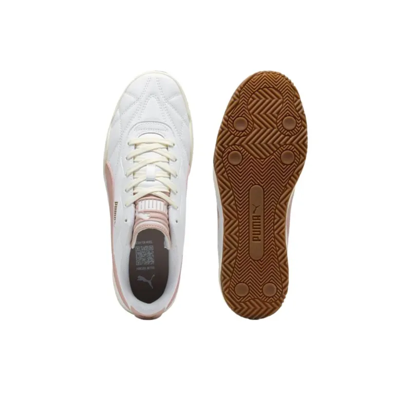 PUMA Tifosi Anti Slip Wear Resistant Low Top Skateboard Shoes Unisex White Pink-4