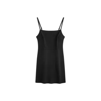 CALVIN KLEIN SS24 Series Slip Dresses Women's Space Black