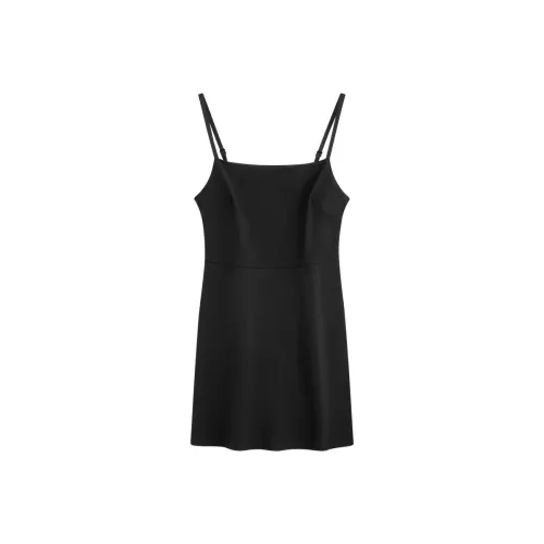 CALVIN KLEIN SS24 Series Slip Dresses Women's Space Black