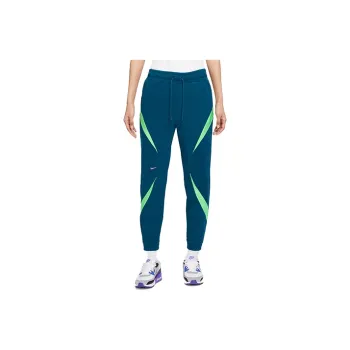Nike Knitted Sports Pants Women's Embroidered Straw Blue
