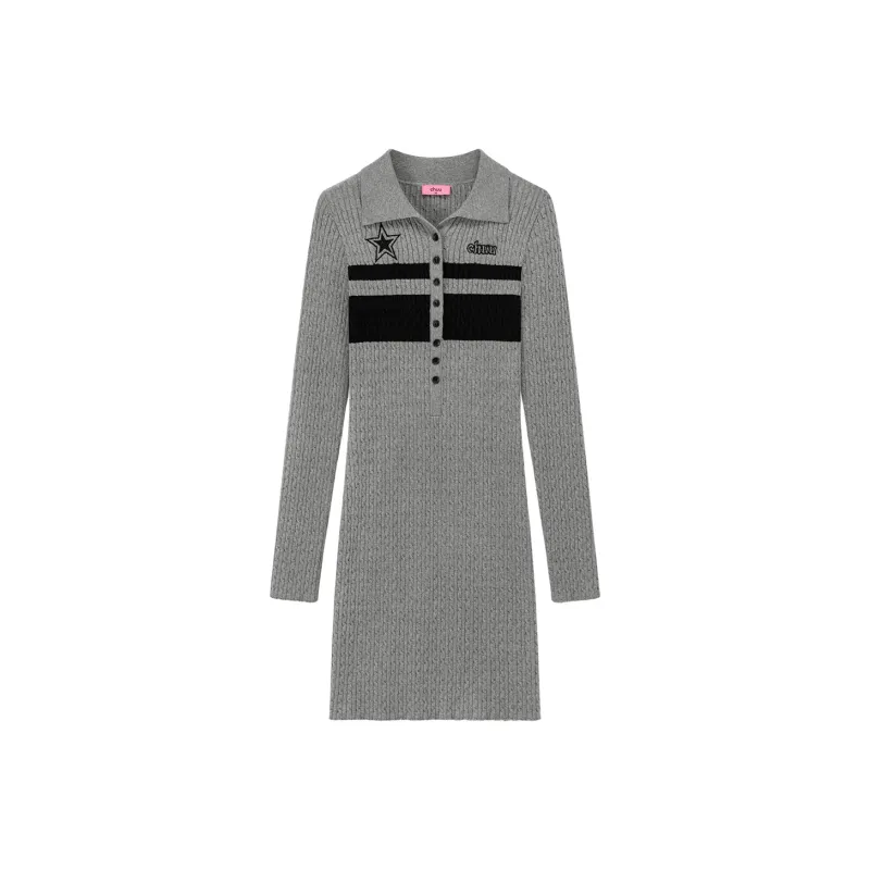 CHUU Long Sleeved Dresses Women's Dark Gray-0