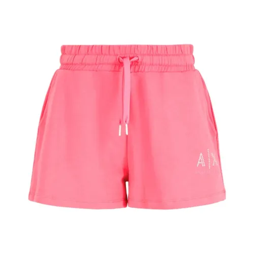 ARMANI EXCHANGE Rhinestone logo Cotton Shorts