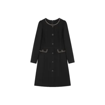 Mo Han Yi Mei Long Sleeved Dresses Women's Black