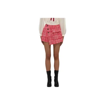 Self portrait Casual Short Skirts Women's Pink