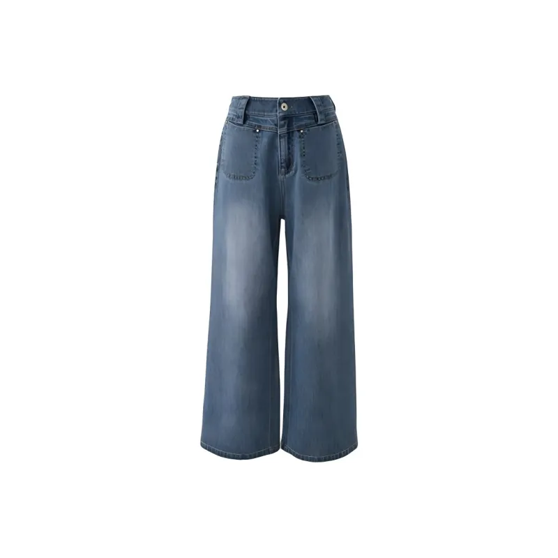 YALIDA Jeans Women's Vintage Blue B0-0