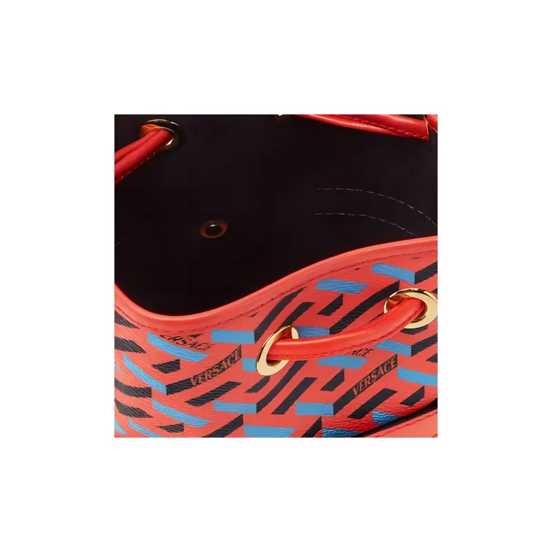 FANSIZHE Polyurethane Bucket Bags Crossbody Bag, Shoulder Bag Medium Size Women's Red-3