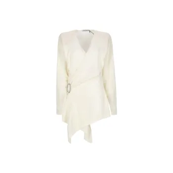 The Attico Hurely Asymmetric Hem Mini Dress
